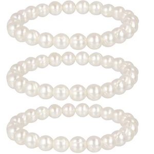 Honora Set of 3 Cultured Pearl Stretch Bracelets